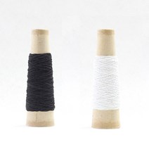 JSTrading 실고무 고무사 - 블랙 화이트 고무실 잔주름 셔링 연출용