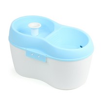 CATH2O 고양이정수기 2L, 블루&화이트, 1