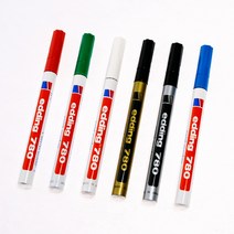 에딩 에딩e-780 페인트마카 팁교체 가능(1)-0.8mm 가는닙 흑 청 적 녹 동색 백색 금색 은색, 흑색(S507091)