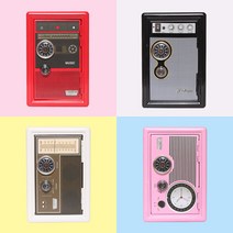디자인에버 레트로 메탈 세이프 캐쉬박스, 화이트라디오