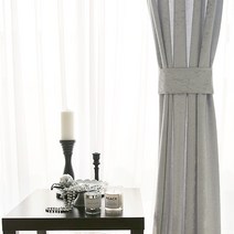 바이지미 실버 벨벳커튼