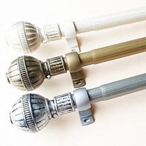 드림아트 25mm 엔틱옹이 커튼봉 커텐봉, ⓑ엔틱실버, ⓖ길이 18자