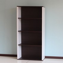 양지가구 공간박스4단 책장 책장 책꽂이 수납장 교구장 정리함 공간박스 양지책장 공간정리 틈새장 3단책장 원목책꽂이 삼나무 조립형 전면책장, 공간4단 백색+웬지