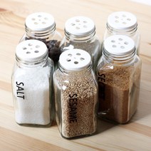 로맨틱노벰버 슬림 양념병 양념통(고체), 165ml, [실버캡]폰트2흰색 소금