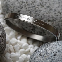 디바테일 [각인팔찌]6mm Lettering Simple Bangle 패션 팔찌
