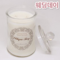 비단장이 프리미엄 아로마 소이캔들 원형기둥, 포장안함/면심지, 웨딩데이, 680ml