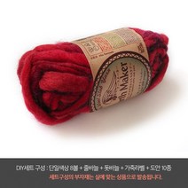 나은몰 얼스 메이커 털실 넥워머 목도리 뜨개실 스웨터 뜨기, DIY세트 732 핫칠리 페퍼