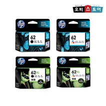 HP No.62 정품잉크, 대용량 검정, 1개