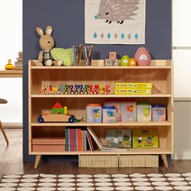 하우디가구 원목교구장 3단 라운드 수납장 책꽂이 유아동책장, 01_삼나무18T+원목다리