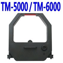 [고려OA] 출퇴근기록기 TM-5000 TM-6000 리본 카트리지, 흑/적(양색), 1개