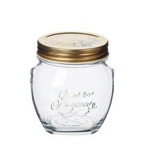 [보르미올리 안포라 밀폐용기 0.5L]/쨈병/유리병/장아찌/락앤락/담금주/원두커피/에이드/피클/, 500ml