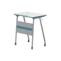 다우미 1인용 학원책상 D34, 연회색(상판)+회색(프레임)