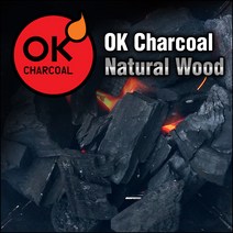 OK CHALCOAL 캠핑용참숯2kg 천연코코넛브리켓3kg, 2kg