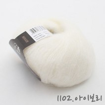 굿울 엑셀런트 모헤어 뜨개질실, 1102(아이보리), 1개