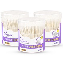 맘스베베 신생아 면봉 유아면봉, 3개, 400개입