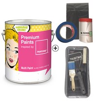 노루페인트 프리미엄 팬톤페인트 멀티용 1L 풀세트, 무광 17-4402 Neutral gray