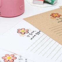 후아미 난 꽃이야 제작 편지지 세트 15cm x 21cm, 혼합색상(편지봉투), 10매