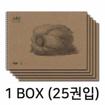 AnB 5절 스케치북 드로잉북소묘 200g 16매 백지 박스단위(25권), 단일사이즈