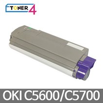 오키 고품질토너사용 대용량 재생토너 OKI-C5600 C5700, C5700n  검정, 1개
