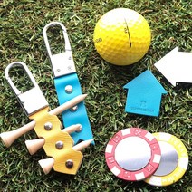 익스큐브 이니셜각인 골프 티홀더 티꽂이 필드용품, 넥타이형 블랙(이니셜과글씨체는 배송요청기입란에)