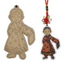 색지청 한국민속의상 우드아트, 100고구려(여자무용수)