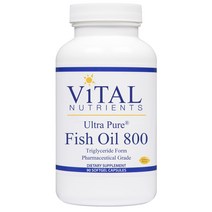 바이탈뉴트리언츠 울트라 퓨어 피쉬 오일 800 레몬 소프트젤 캡슐, 90개입, 1개, 90정