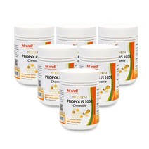 하이웰 프리미엄 프로폴리스 1050 츄어블 500정 6통 (올리브비누+프로폴리스치약 포함) / Hiwell Propolis 1050, 6개, 1050mg