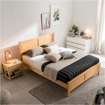 베디스 SB145 컬러원목시리즈2 스칸디나비아스타일 원목침대 Q, 네츄럴오크, 프레임만
