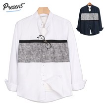 오마보이 남성용 긴팔 투톤 남방 DN345337