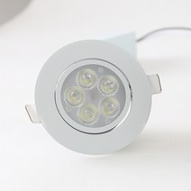 조명나무 LED 할로겐 일체형 기구 (5W) MR16 매입기구, 화이트-전구색(노란빛), 1개