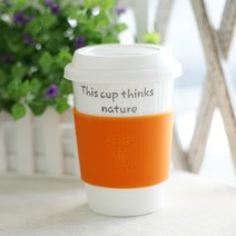 웹셀 에코사랑 머그컵 320ml, 상세설명 참조, 오렌지