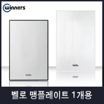 위너스[벨로]콘센트 스위치 유니트 모듈라 맹커버 보조대 플레이트, 40-2 맹플레이트1개용(화이트), 1개