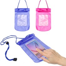 방수팩 스마트폰 방수목걸이 방수가방, 1개, 블루