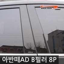 레이스텍 프리미엄 B필러 C필러 미러플레이트 기둥몰딩, B필러 아반떼AD(8P)