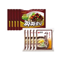 농심 사리곰탕면 5개 + 삼양 짜짜로니 5개, 1개