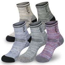 싹스몰 골프 파일 단목 등산양말 스포츠양말 5켤레 남자 작업양말, 혼합