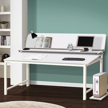 썬라이프 아이원입식 학생 컴퓨터 각도조절책상, 화이트A1500