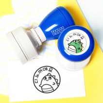 두루디자인 베이직 빅 원형 스탬프, 블루, 잉크 파랑