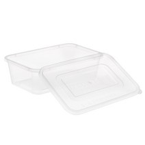 쿡앤락 일회용 다회용 사각밀폐용기모음전, 1개, 700ml