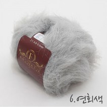 굿울 앙고라퍼 목도리 의류 뜨개실, 6(연회색), 1개