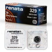 RENATA 스위스 정품 손목시계 배터리 교체 시계약 건전지, 레나타 329 (SR731SW)