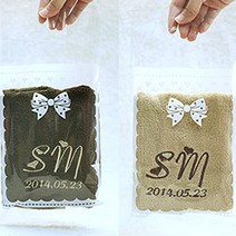 럭셔리돌 돌답례품 스웨그 죽사 타올, 02.화이트 무자수 - 누드비닐, 1개