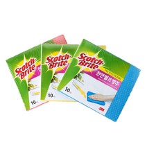 3M 스카치브라이트 천연펄프행주 10개입, 파랑, 10개
