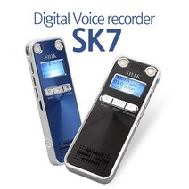 쉬크 SK7 녹음기 mp3 미니녹음기 보이스레코더 녹음 충전식, 챠밍 블랙, SK7 녹음기 - 4GB