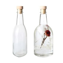 [홈앤라이프] 하바리움용기 투명타원오일450 낱개, 투명타원오일450-코르크우드캡