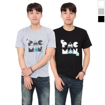 빅사이즈 팩맨 그래픽 반팔