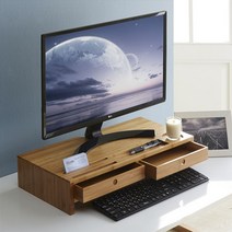 키모 대나무원목 모니터선반 서랍형 선반(모니터), HX-71518