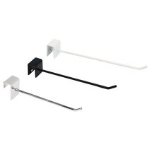각파이프 일자후크/각 후크/매장 진열 찬넬 벽선반, 50mm, 크롬