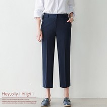 헤이올리 PX24_뉴폴리 스판 반히든 통 8부 팬츠