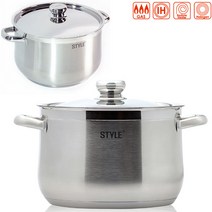 러브송 스타일 통3중바닥 스텐 곰솥 냄비 (인덕션겸용) 스텐18-10, 곰솥냄비-32cm